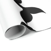 マーメイドパーティーブラックラッピング紙 ラッピングペーパー (ロールコーナー)