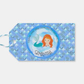 マーメイドパーティーブルーサンキューギフトラベル ギフトタグ (裏面横)