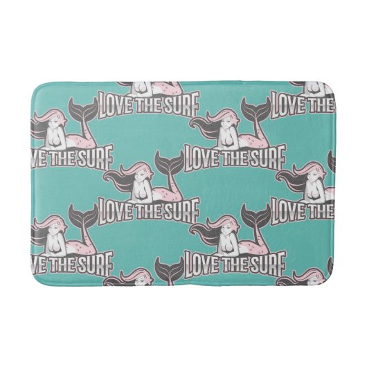 マーメイドパーティーブルー バスマット (正面)