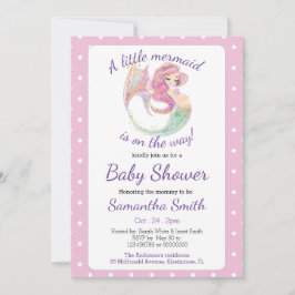 マーメイドパーティーベビーシャワーアンダーザシーテーマ 招待状