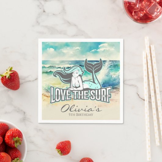 マーメイドパーティーラブザサーフ スタンダードカクテルナプキン (インサイチュ)