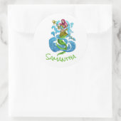 マーメイドパーティー戦士クラシックラウンドステッカー ラウンドシール (バッグ)