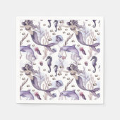 マーメイドパーティー海賊ナプキンス スタンダードカクテルナプキン (正面)