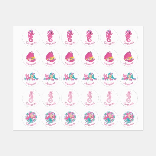 マーメイドパーティー紫ラベル ラベル (シート)