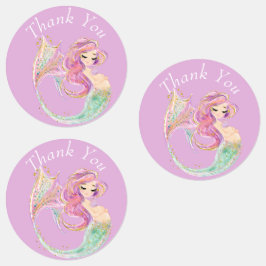 マーメイドパーティー赤ちゃんシャワー母ピンク ラベル