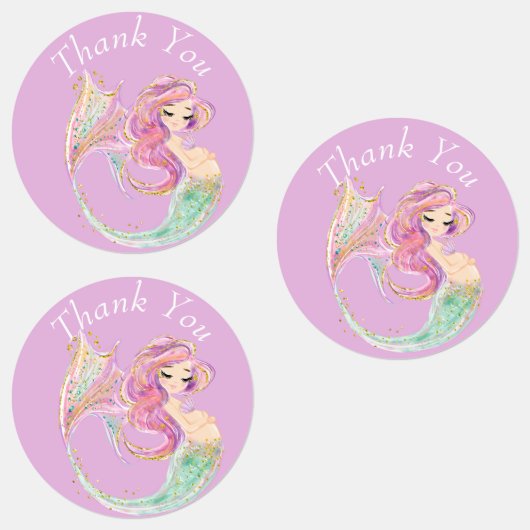 マーメイドパーティー赤ちゃんシャワー母ピンク ラベル (グループ)