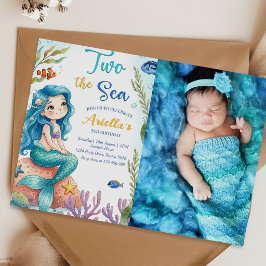 マーメイドパーティー 人魚姫 海のマーメイド 2歳の誕生日 招待状