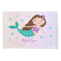 マーメイドパープルグリッターコーパーソナライズされたラル名