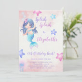 マーメイドパープルザシーバースデー招待状 招待状 (スタンド正面)
