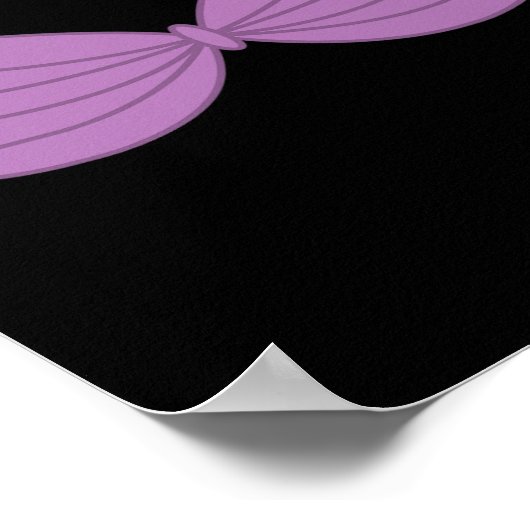 マーメイドパープルシーシェルブラ漫画グラフィック ポスター (角)