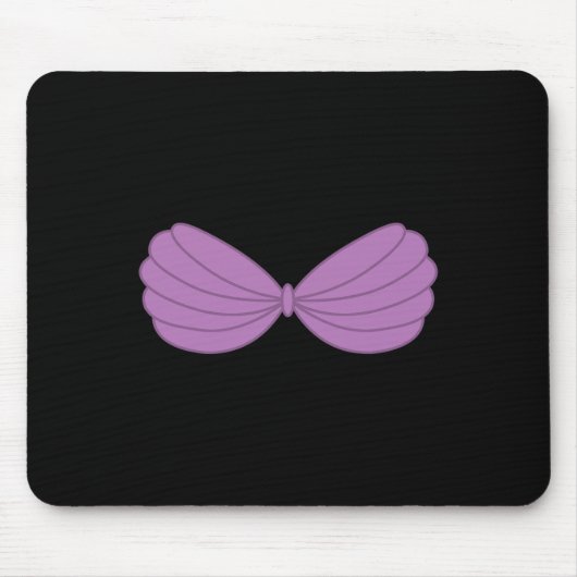 マーメイドパープルシーシェルブラ漫画グラフィック マウスパッド (正面)