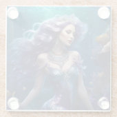 マーメイドパープルヘア ガラスコースター (裏面)