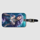 マーメイドパープルヘア ラゲッジタグ (正面横)