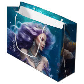 マーメイドパープルヘア ラージペーパーバッグ (正面アングル)