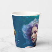 マーメイドパープルヘア 紙コップ (正面)