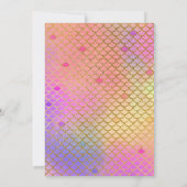 マーメイドパープル、ピンクとイエロースウィート16誕生日 招待状 (裏面)