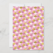 マーメイドパープル、ピンクと金ゴールドスウィート16誕生日 招待状 (裏面)