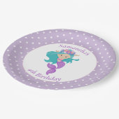 マーメイドパール – 海ジュエル誕生日 ペーパープレート (アングル)