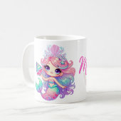 マーメイドビーズマグ コーヒーマグカップ (正面左)