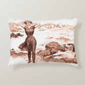 マーメイドビーチギブソンガールビクトリアンアンティーク アクセントクッション (正面)