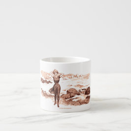 マーメイドビーチギブソンガールビクトリアンアンティーク エスプレッソカップ