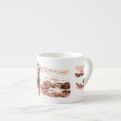 マーメイドビーチギブソンガールビクトリアンアンティーク エスプレッソカップ (正面右)