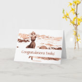 マーメイドビーチギブソンガールビクトリアンアンティーク カード (黄色い花)