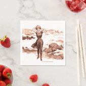 マーメイドビーチギブソンガールビクトリアンアンティーク スタンダードカクテルナプキン (インサイチュ)