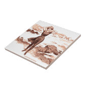 マーメイドビーチギブソンガールビクトリアンアンティーク タイル (側面)