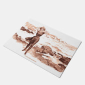 マーメイドビーチギブソンガールビクトリアンアンティーク ドアマット (アングル)