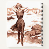 マーメイドビーチギブソンガールビクトリアンアンティーク ノートブック (裏面)