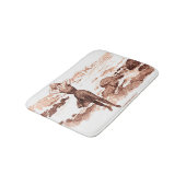 マーメイドビーチギブソンガールビクトリアンアンティーク バスマット (アングル)