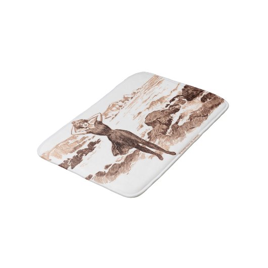 マーメイドビーチギブソンガールビクトリアンアンティーク バスマット (アングル)