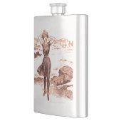 マーメイドビーチギブソンガールビクトリアンアンティーク フラスク (左)