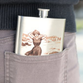 マーメイドビーチギブソンガールビクトリアンアンティーク フラスク (インサイチュ)