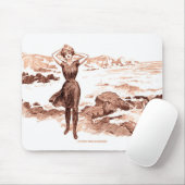 マーメイドビーチギブソンガールビクトリアンアンティーク マウスパッド (マウス)