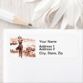 マーメイドビーチギブソンガールビクトリアンアンティーク ラベル (インサイチュ)