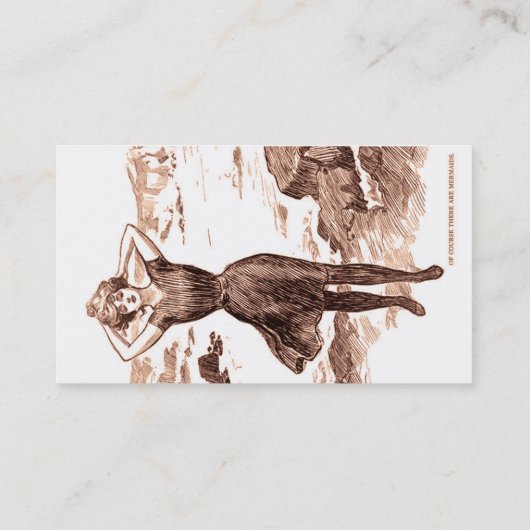 マーメイドビーチギブソンガールビクトリアンアンティーク 名刺 (裏面)