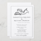 マーメイドビーチクラフト結婚式招待状 招待状 (正面/裏面)