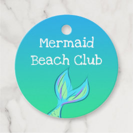 マーメイドビーチクラブパーティーフェイバーラベル フェイバータグ