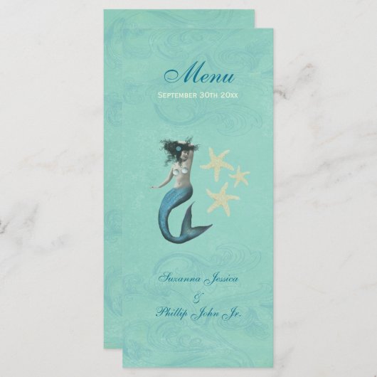 マーメイドビーチコースト結婚のメニュー メニュー (正面/裏面)