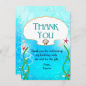 マーメイドビーチザシーアンダーザシーパーティーありがとう 招待状 (正面/裏面)