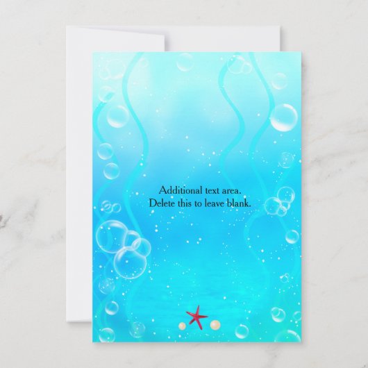 マーメイドビーチザシーアンダーザシーパーティーありがとう 招待状 (裏面)