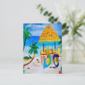 マーメイドビーチティキバーアート ポストカード (スタンド正面)