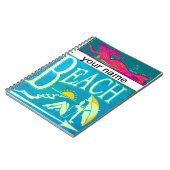 マーメイドビーチパーソナライズされた手帳 ノートブック (左側)