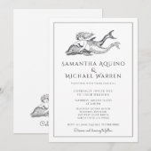 マーメイドビーチ結婚式招待状 招待状 (正面/裏面)