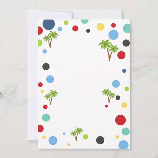 マーメイドピレート兄弟姉妹ボーイガール招待状 招待状 (裏面)