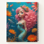 マーメイドピンクかわいい ノートブック (裏面)