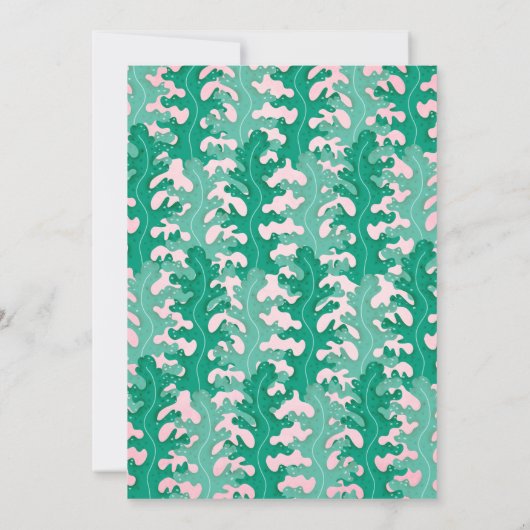 マーメイドピンクアンダーザシー誕生日招待状 招待状 (裏面)