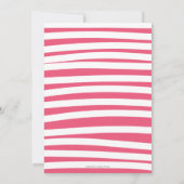 マーメイドピンクターコイズ1歳の誕生日パーティー 招待状 (裏面)